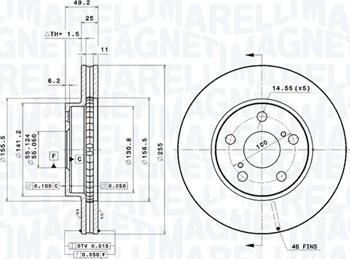 Magneti Marelli 360406115501 - Bremžu diski www.autospares.lv