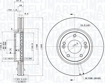 Magneti Marelli 360406115301 - Bremžu diski www.autospares.lv