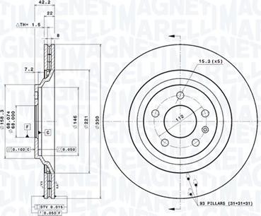 Magneti Marelli 360406116701 - Bremžu diski www.autospares.lv