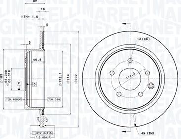 Magneti Marelli 360406110101 - Bremžu diski www.autospares.lv