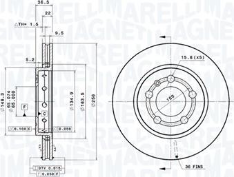 Magneti Marelli 360406111401 - Bremžu diski www.autospares.lv