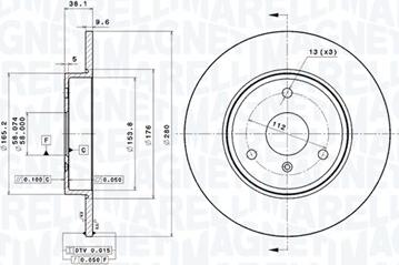 Magneti Marelli 360406118801 - Bremžu diski www.autospares.lv