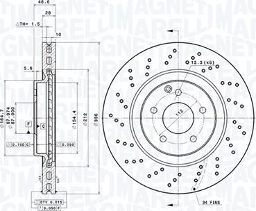 Magneti Marelli 360406113001 - Bremžu diski www.autospares.lv