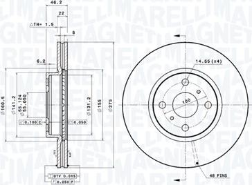 Magneti Marelli 360406112301 - Bremžu diski www.autospares.lv