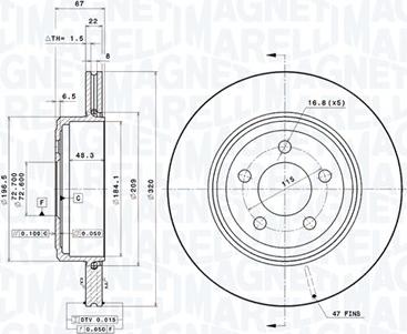 Magneti Marelli 360406189801 - Bremžu diski www.autospares.lv