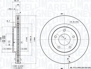 Magneti Marelli 360406189301 - Bremžu diski www.autospares.lv