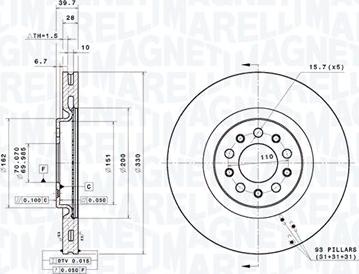 Magneti Marelli 360406189201 - Bremžu diski www.autospares.lv