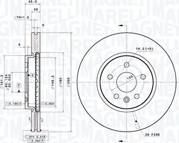 Magneti Marelli 360406185601 - Bremžu diski www.autospares.lv