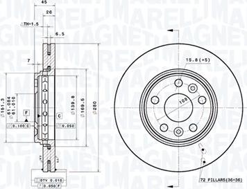 Magneti Marelli 360406185101 - Bremžu diski www.autospares.lv