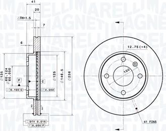 Magneti Marelli 360406185801 - Bremžu diski www.autospares.lv