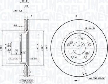 Magneti Marelli 360406185301 - Bremžu diski www.autospares.lv