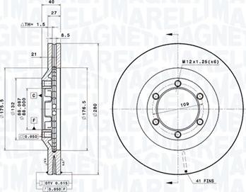 Magneti Marelli 360406186600 - Bremžu diski www.autospares.lv