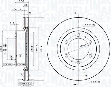 Magneti Marelli 360406186001 - Bremžu diski www.autospares.lv