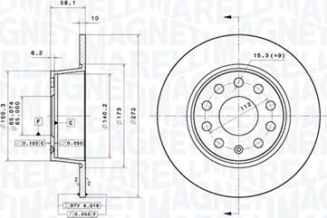 Magneti Marelli 360406186701 - Bremžu diski www.autospares.lv