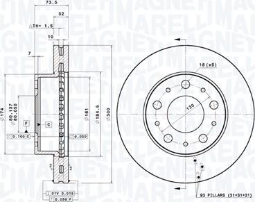 Magneti Marelli 360406180301 - Bremžu diski www.autospares.lv