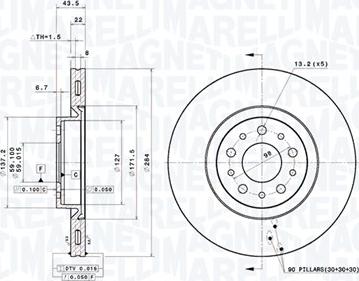 Magneti Marelli 360406181701 - Bremžu diski www.autospares.lv