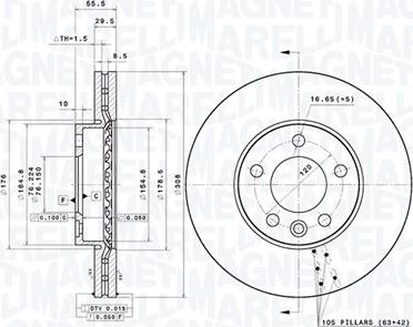 Magneti Marelli 360406183701 - Bremžu diski www.autospares.lv