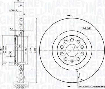 Magneti Marelli 360406182301 - Bremžu diski www.autospares.lv