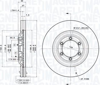 Magneti Marelli 360406187200 - Bremžu diski www.autospares.lv