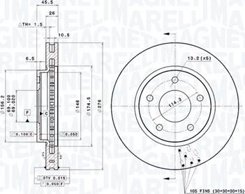 Magneti Marelli 360406132301 - Bremžu diski www.autospares.lv