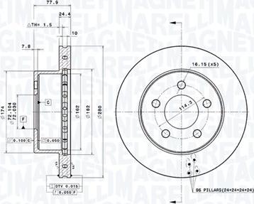 Magneti Marelli 360406124301 - Bremžu diski www.autospares.lv