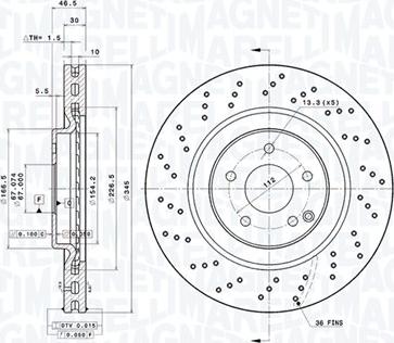 Magneti Marelli 360406126001 - Bremžu diski www.autospares.lv