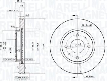 Magneti Marelli 360406126301 - Bremžu diski www.autospares.lv