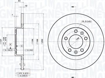 Magneti Marelli 360406123401 - Bremžu diski www.autospares.lv