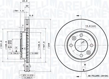 Magneti Marelli 360406179901 - Bremžu diski www.autospares.lv