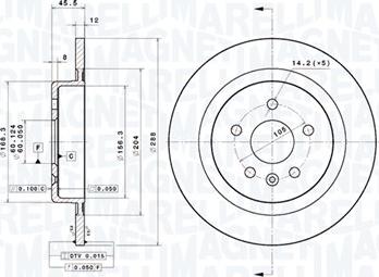 Magneti Marelli 360406214801 - Bremžu diski www.autospares.lv