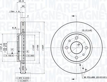 Magneti Marelli 360406213500 - Bremžu diski www.autospares.lv