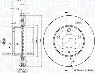 Magneti Marelli 360407100000 - Bremžu diski www.autospares.lv