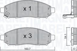 Magneti Marelli 363916060982 - Brake Pad Set, disc brake www.autospares.lv