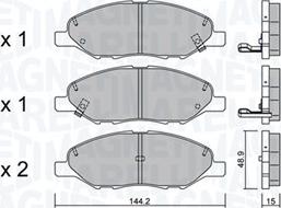 Magneti Marelli 363916060971 - Bremžu uzliku kompl., Disku bremzes www.autospares.lv