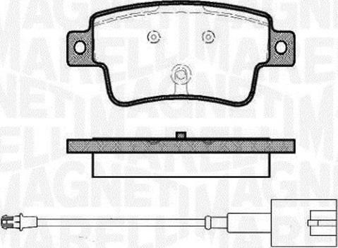 Magneti Marelli 363916060446 - Тормозные колодки, дисковые, комплект www.autospares.lv