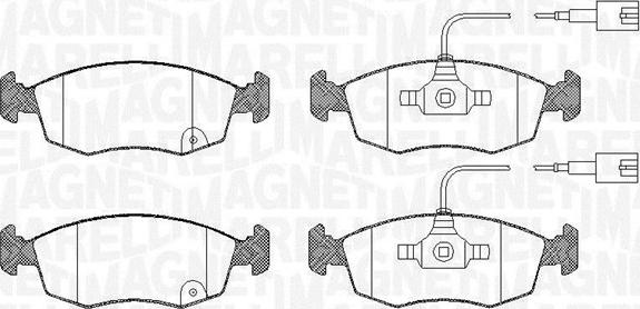 Magneti Marelli 363916060440 - Bremžu uzliku kompl., Disku bremzes autospares.lv