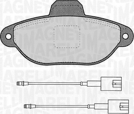 Magneti Marelli 363916060453 - Brake Pad Set, disc brake www.autospares.lv