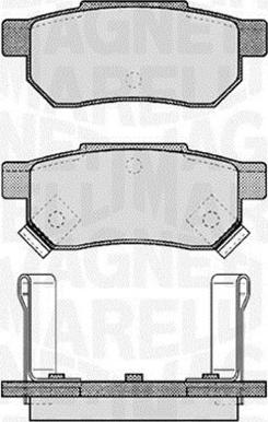 Magneti Marelli 363916060457 - Bremžu uzliku kompl., Disku bremzes autospares.lv