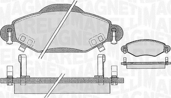 Magneti Marelli 363916060410 - Bremžu uzliku kompl., Disku bremzes autospares.lv