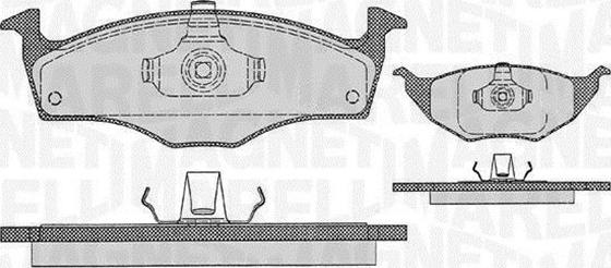 Magneti Marelli 363916060411 - Тормозные колодки, дисковые, комплект www.autospares.lv