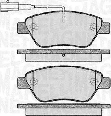 Magneti Marelli 363916060430 - Brake Pad Set, disc brake www.autospares.lv