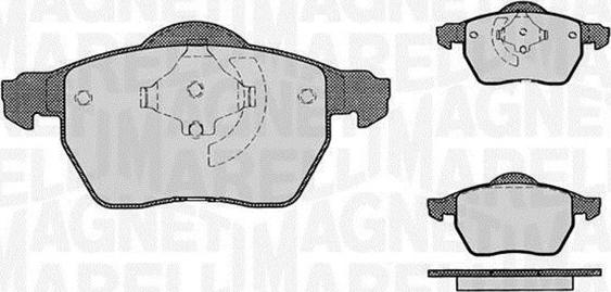 Magneti Marelli 363916060421 - Brake Pad Set, disc brake www.autospares.lv