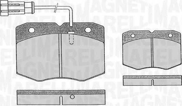 Magneti Marelli 363916060476 - Bremžu uzliku kompl., Disku bremzes autospares.lv