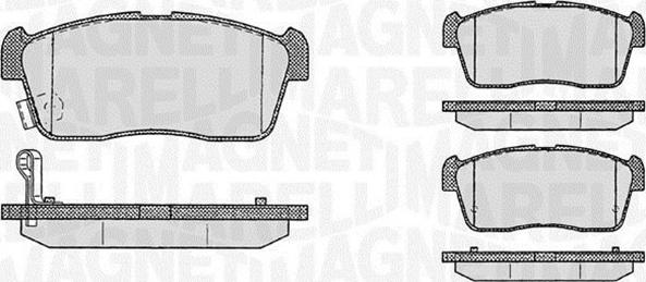 Magneti Marelli 363916060470 - Тормозные колодки, дисковые, комплект www.autospares.lv