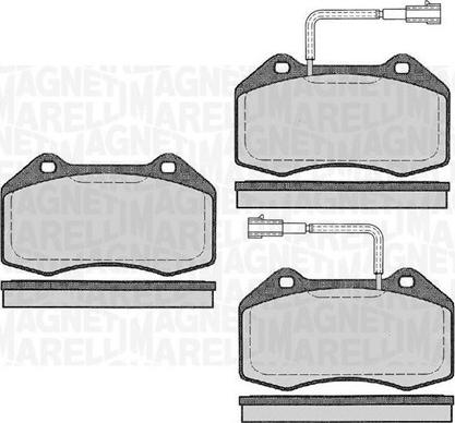 Magneti Marelli 363916060591 - Bremžu uzliku kompl., Disku bremzes www.autospares.lv