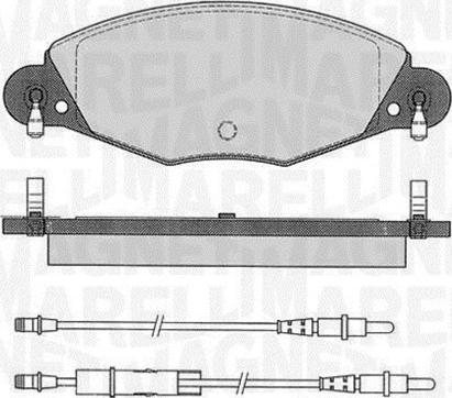 Magneti Marelli 363916060564 - Bremžu uzliku kompl., Disku bremzes autospares.lv