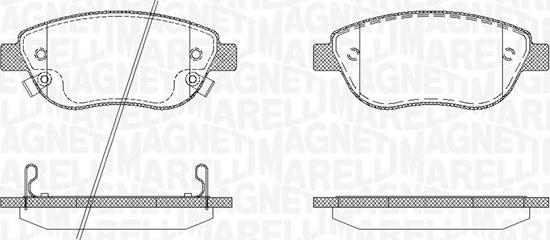 Magneti Marelli 363916060562 - Bremžu uzliku kompl., Disku bremzes autospares.lv