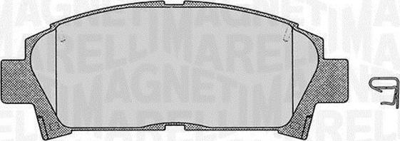 Magneti Marelli 363916060509 - Тормозные колодки, дисковые, комплект www.autospares.lv