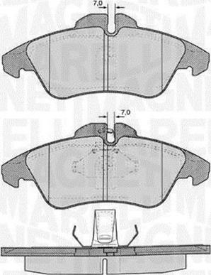 Magneti Marelli 363916060504 - Тормозные колодки, дисковые, комплект www.autospares.lv