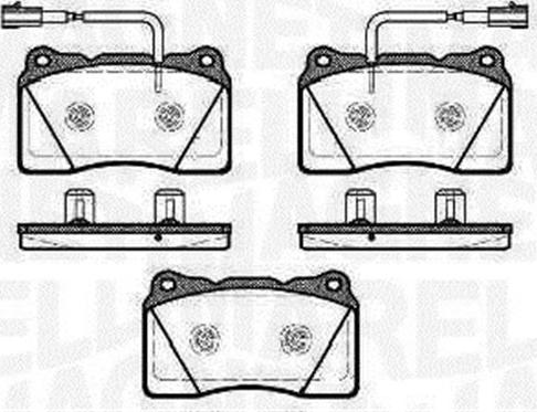 Magneti Marelli 363916060501 - Bremžu uzliku kompl., Disku bremzes autospares.lv